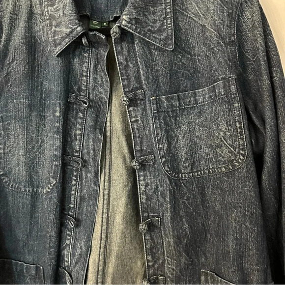 Ralph Lauren The Lauren Jeans Co. Dark Kyoto Loft Women’s Denim Jacket Sz M NWT - Picture 3 of 7